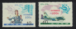 Korea Centenary Of UPU 2v 1974 MNH SG#N1273+N1275 - Korea, North