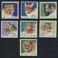 Korea Wild Cats Tiger Lion Zoo 7v 1974 MNH SG#N1251=N1259 - Korea (Noord)