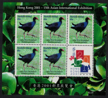 Norfolk Purple Swamphen Bird Chinese New Year Sheetlet 2001 MNH SG#748 MI#Block 36 Sc#720 - Isola Norfolk