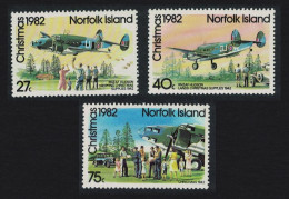 Norfolk Airplanes Christmas 3v 1982 MNH SG#293-295 Sc#299-301 - Isola Norfolk