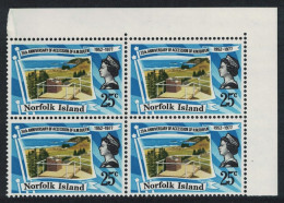 Norfolk Royal Silver Jubilee T2 Corner Block Of 4 1977 MNH SG#196 Sc#218 - Norfolkinsel