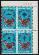 Norfolk Christmas T2 Corner Block Of 4 1968 MNH SG#98 Sc#121 - Ile Norfolk