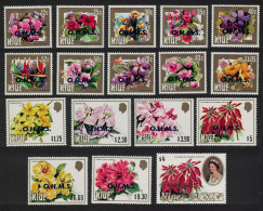 Niue Flowers 17v Optd 'O.H.M.S.' 1985 MNH SG#O1-O17 - Niue