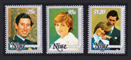 Niue Charles And Diana Wedding 3v 1981 MNH SG#430-432 Sc#340-342 - Niue