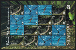 Niuafo'Ou WWF Black Petrel Birds 4v Sheetlet Of 4 Sets 2016 MNH SG#420a-423a - Tonga (1970-...)