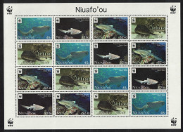 Niuafo'Ou WWF Zebra Shark Sheetlet Of 4 Sets 2012 MNH SG#348-351 - Tonga (1970-...)