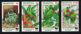 Niuafo'Ou WWF Birds Blue Crowned Lorikeet 4v 1998 MNH SG#270-273 MI#326-329 Sc#202-205 - Tonga (1970-...)