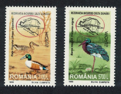 Romania Shoveler Stork Birds Danube Delta 2v 1999 MNH SG#6044-6045 - Nuovi