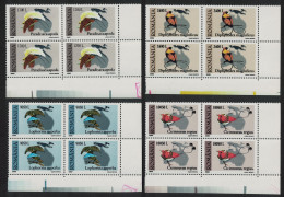 Romania Birds Of Paradise 4v Corner Blocks Of 4 2000 MNH SG#6094-6097 - Unused Stamps