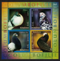 Romania Domestic Pigeons 4v Sheetlet 2005 MNH SG#6586-6589 - Nuovi