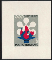 Romania Winter Olympic Games Sapporo Japan 1972 MS 1971 MNH SG#MS3870 Sc#2300 - Unused Stamps