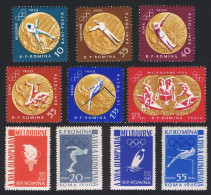 Romania Boxing Shooting Wrestling Canoe Olympic Games Medal Winners 10v 1961 MNH SG#2888-2897 Sc#1448-1457 - Unused Stamps