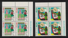 Portugal Folklore Europa CEPT 2v T2 Corner Blocks Of 4 1981 MNH SG#1840-1841 - Unused Stamps
