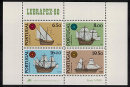 Portugal Ships 'Lubrapex 80' MS 1980 MNH SG#MS1815 - Ungebraucht