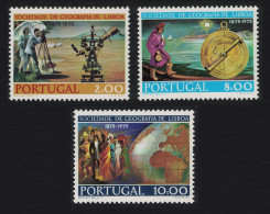 Portugal National Geographical Society Lisbon 3v 1975 MNH SG#1584-1586 - Ungebraucht