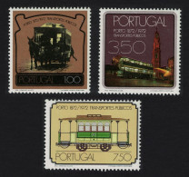 Portugal Tramways Centenary Of Oporto's Public Transport System 3v 1973 MNH SG#1516-1518 - Ongebruikt