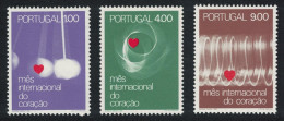 Portugal World Heart Month 3v 1972 MNH SG#1467-1469 - Ungebraucht