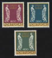 Portugal New Civil Law Code 3v 1967 MNH SG#1319-1321 - Ongebruikt