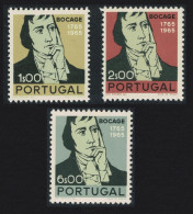 Portugal Birth Bicentenary 1965 Of Manuel M B Du Bocage Poet 3v 1966 MNH SG#1309-1311 - Ungebraucht