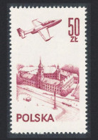 Poland Airplane Over Warsaw Contemporary Aviation 50 Zl 1976 MNH SG#2425b Sc#C56 - Nuovi