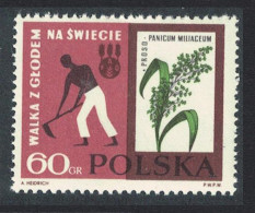 Poland Freedom From Hunger Millet And Hoeing Key Value 1963 MNH SG#1359 Sc#1113 - Ungebraucht