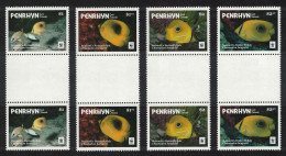 Penrhyn WWF Bennett's Butterflyfish 4v Gutter Pairs 2017 MNH SG#685-688 MI#825-828 - Penrhyn