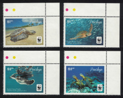 Penrhyn WWF Pacific Green Turtle 'Chelonia Mydas' 4v White Frame Corners 2014 MNH SG#645-648 - Penrhyn