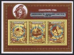 Penrhyn Visit Of Pope John Paul II Overprint On Rembrandt MS 1986 MNH SG#MS411 Sc#B23 - Penrhyn