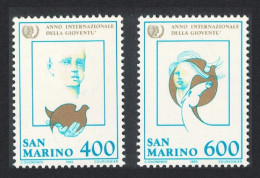 San Marino Bird International Youth Year 2v 1985 MNH SG#1250-1251 - Neufs