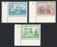San Marino Birth Alessandro Manzoni Writer 3v Corners 1985 MNH SG#1254-1256 - Unused Stamps
