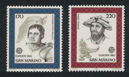 San Marino Belluzzi Architect Orafo Goldsmith Europa 2v 1980 MNH SG#1142-1143 - Unused Stamps