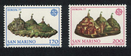 San Marino Europa Landscapes 2v 1977 MNH SG#1072-1073 - Unused Stamps