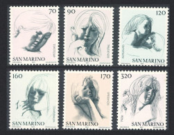 San Marino 'The Civil Virtues' Sketches By Emilio Greco 6v 2nd Series 1977 MNH SG#1043=1053 MI#1133-1138 Sc#900-905 - Unused Stamps