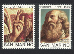 San Marino Europa Details From 'St Marinus' By Guercino 2v 1975 MNH SG#1023-1024 - Unused Stamps