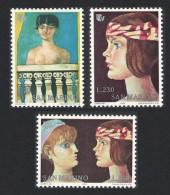 San Marino Paintings By Gentilini International Women's Year 1975 MNH SG#1034-1036 - Unused Stamps