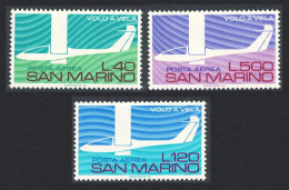 San Marino Gliding In Italy 3v 1974 MNH SG#1012-1014 - Unused Stamps
