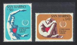 San Marino World Heart Month 2v 1972 MNH SG#948-949 - Neufs