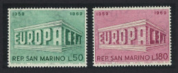 San Marino Europa CEPT 2v 1969 MNH SG#862-863 - Neufs