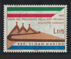 San Marino Visit Of President Saragat Of Italy 1965 MNH SG#787 - Unused Stamps