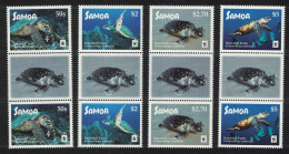 Samoa WWF Hawksbill Turtle 4v White Frame Gutter Pairs 2016 MNH SG#1427-1430 - Samoa (Staat)