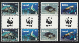 Samoa WWF Hawksbill Turtle 4v White Frame Gutter Pairs Logo 2016 MNH SG#1427-1430 - Samoa (Staat)