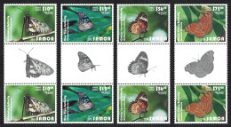 Samoa Butterflies Express Mail 4v Gutter Pairs Face Value £90+ 2015 MNH SG#E1-E4 - Samoa (Staat)