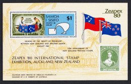 Samoa Flags ZEAPEX '80 Friendship Treaty MS 1980 MNH SG#MS573 Sc#533 - Samoa (Staat)