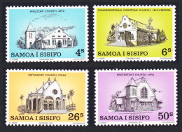 Samoa Christmas Churches 4v 1979 MNH SG#556-559 Sc#517-520 - Samoa (Staat)