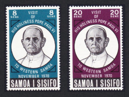 Samoa Visit Of Pope Paul 2v 1970 MNH SG#358-359 Sc#337-338 - Samoa (Staat)