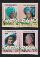 St. Vincent Gren Life And Times Of The Queen Mother 4v 1985 MNH SG#405=410 - St.Vincent Und Die Grenadinen