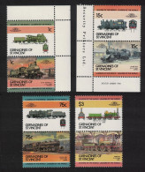 St. Vincent Gren Railway Locomotives 3rd Series 8v Pairs 1985 MNH SG#351-358 - St.Vincent E Grenadine