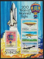 St. Vincent Gren Bicentenary Of Manned Flight MS 1983 MNH SG#MS254 - St.Vincent E Grenadine