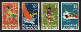 St. Vincent Gren Swimming Sailing Sport 4v 1980 MNH SG#171-174 - St.Vincent Und Die Grenadinen