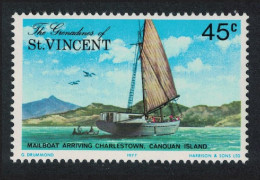 St. Vincent Gren Mail Schooner Arriving At Charlestown 1977 MNH SG#108 - St.Vincent & Grenadines